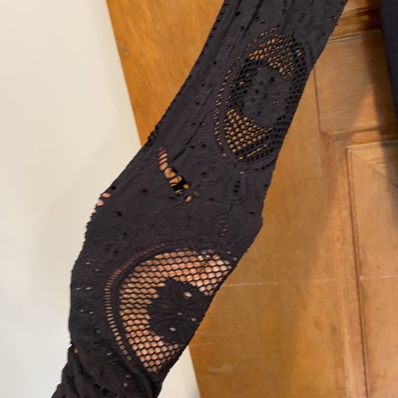 F21 plus size body suit stretch black long sleeve - Picture 4 of 9